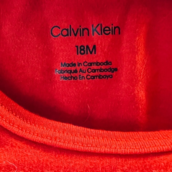 Red Calvin Kline onesie brand new. Size 18 months - Picture 2 of 3